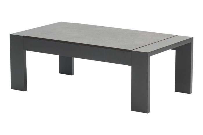 Tavolino London in alluminio - colore: antracite, dimensioni: 1100 x 600 x 400 mm