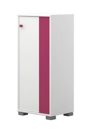 Cameretta - Cassettiera "Lena" 06, bianco / rosa - 102 x 44 x 37 cm (h x l x p)