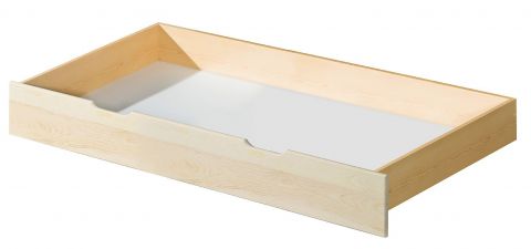 Cassettone estraibile per letto "Milo" 39, legno massello, naturale - 20 x 75 x 150 cm (h x p x l)