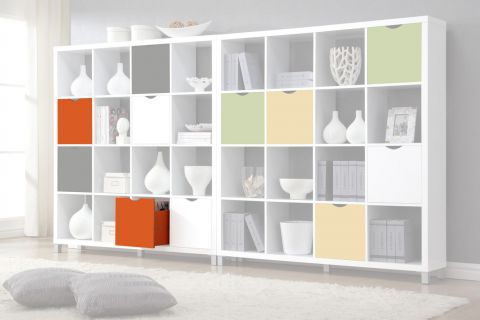 Contenitore per Libreria "Salima", arancione - 33 x 33 x 29 cm (h x l x p)