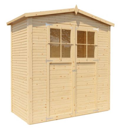 Casetta da giardino prefabbricata Karben 01, legno grezzo - spessore 18 mm, SU: 2,13 m², tetto a capanna