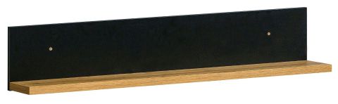 Mensola a muro "Trevalli" 12, rovere / nero - 18  x 90 x 18 cm (h x l x p)