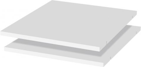 Ripiano per armadio "Manase", Set 2 pz, bianco - 48 x 52 cm (l x p)