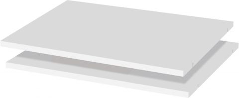 Ripiano per armadio "Manase", Set 2 pz, bianco - 98 x 52 cm (l x p)