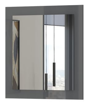 Specchio "Vaitele" 05, antracite lucido - 82 x 76 x 3 cm (h x l x p)