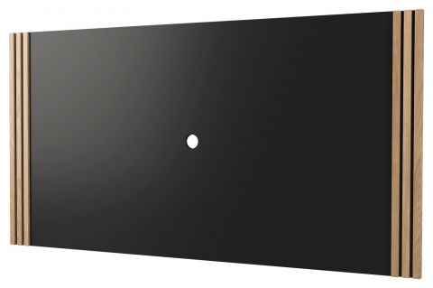 Pannello da parete "Slatina" 18, rovere / nero - 100 x 190 x 4 cm (h x l x p)
