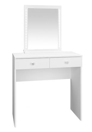 Toeletta "Collegedale" 01, bianco - 140 x 80 x 40 cm (h x l x p), 2 cassetti e specchio