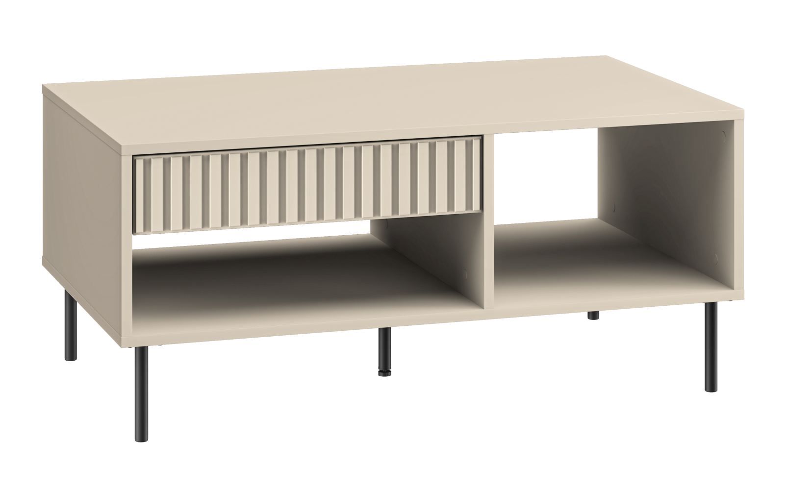 Tavolino con cassetto Petkula 10, beige chiaro - 100 x 60 x 45 cm (l x p x h)