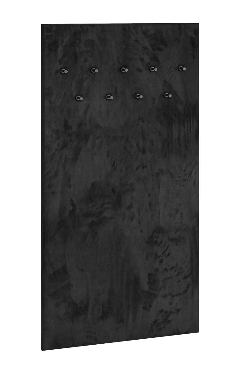 Armadio Lautela 07, colore: nero - Dimensioni: 153 x 80 x 3 cm (H x L x P)
