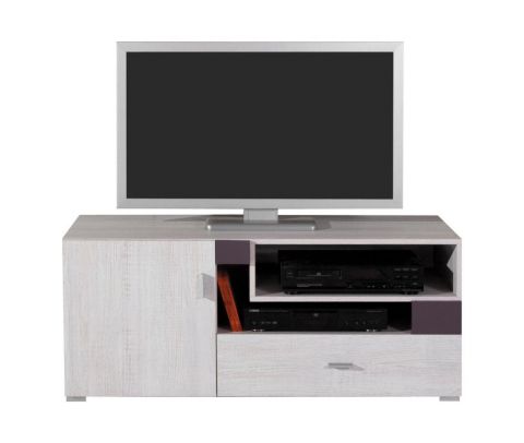 Cameretta - Mobile TV "Emilian" 12, pino chiaro / grigio scuro - 50 x 120 x 50 cm (h x l x p)