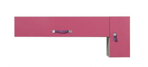 Cameretta - Pensile "Felipe" 11, rosa / bianco - 36 x 100 x 30 cm (h x l x p)