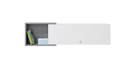 Mensola a muro "Lede" 13, grigio / bianco - 30 x 110 x 25 cm (h x l x p)