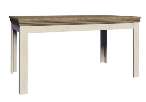 Tavolo allungabile "Badile" 18, pino bianco / marrone - 82 x 160-203 x 90 cm (h x l x p)