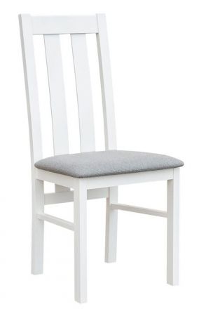 Sedia "Gyronde" 10 con seduta imbottita, faggio massiccio, laccato bianco - 94 x 43 x 44 cm (h x l x p)