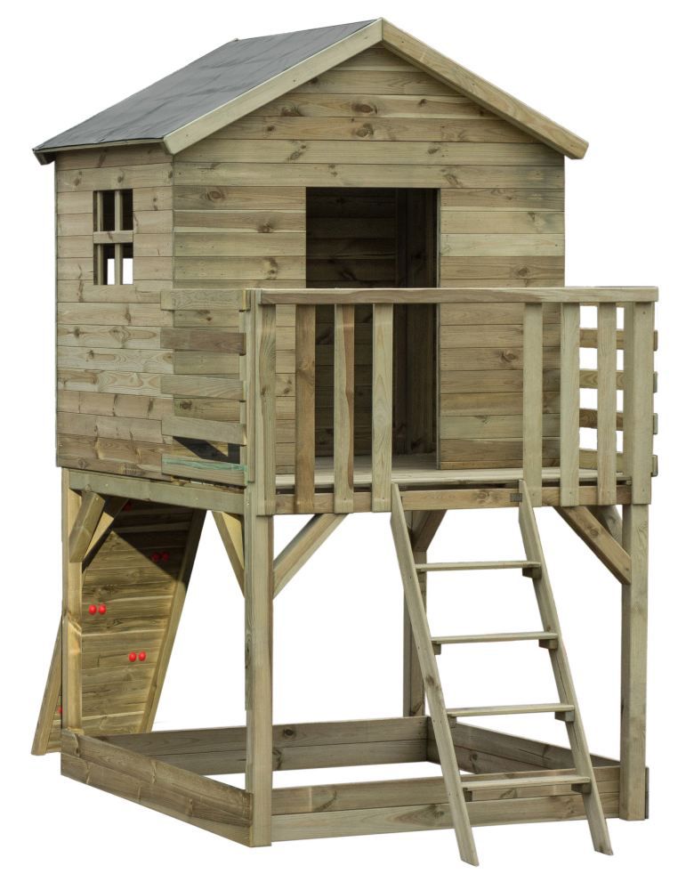 Casetta da giardino per bambini S20A1, tetto: grigio - 150 x 331 cm (l x p)