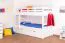 Letto a castello divisibile Easy Premium Line K17/h | Faggio massello bianco | Letto a scomparsa | 90 x 200 cm