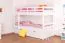 Letto a castello divisibile Easy Premium Line K17/h | Faggio massello bianco | Letto a scomparsa | 90 x 200 cm