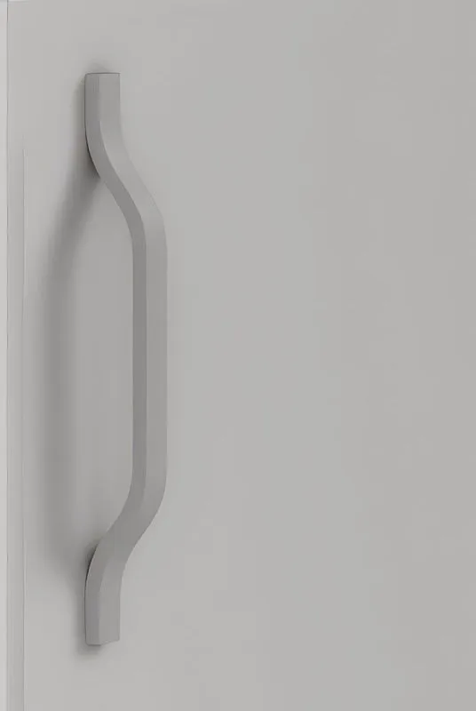 Maniglia in metallo per estensione armadio per armadio ad angolo Edegem 04 | Colore: grigio