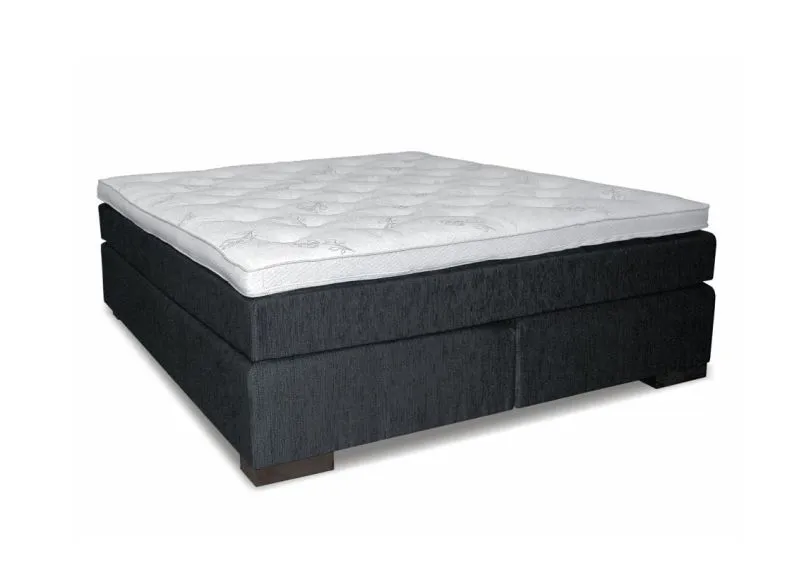 Letto boxspring EBON 140x200 cm | Base molle Bonnell | Materasso 5 zone insacchettate | Topper lattice