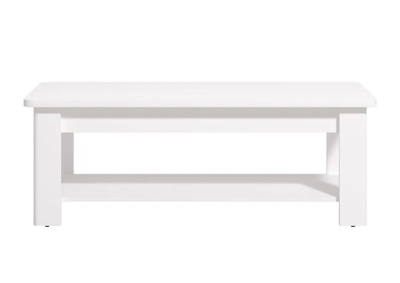 Tavolino da soggiorno Palilula 02 | Bianco opaco | 1 ripiano | ABS | 45 x 124 x 60 cm