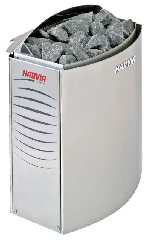 Stufa sauna 6 kW con pannello comandi esterno | Acciaio inox | Temperatura fino a 100°C | 45 x 31 x 54 cm