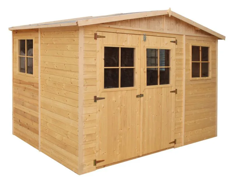 Casetta da giardino prefabbricata "Kufstein" con tetto a capanna - 300 cm x 200 cm (l x l) - incl. cartone catramato