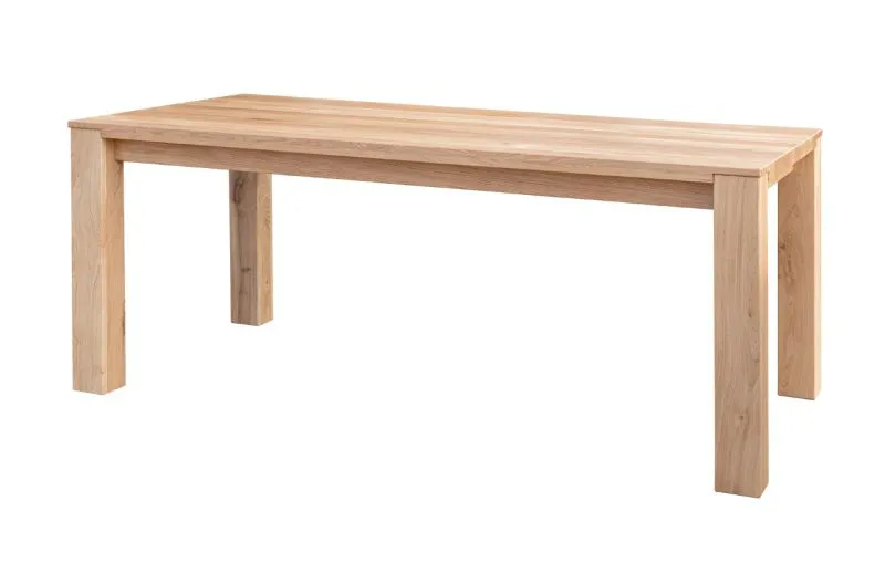 Tavolo da pranzo "Triouzoune" 02 | Rovere massiccio oliato | Stile scandinavo | 75 x 180 x 90 cm | Spessore 4 cm