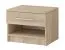 Comodino compatto Grampian 03 rovere | 1 cassetto, 1 scomparto | Piano antigraffio e antiumidità | 42 x 40 x 36 cm