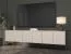 Mobile TV "Boquilla" 09, color cashmere, 6 ante, 12 scomparti, funzione "push-to-open", 210 x 40 x 40 cm