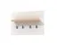 Appendiabiti Banat 20 | Rovere Artisan e Bianco Opaco | 1 Ripiano, 4 Ganci | Bordi ABS | 57 x 86,5 x 19,5 cm