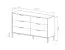 Cassettiera Jendouba 04 | 6 cassetti | Castagno/Antracite | Sistema Soft-Close | Gambe in metallo | 81,5 x 137 x 39,5 cm