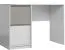 Scrivania moderna Alwiru 10 | Pino bianco e grigio | 75 x 120 x 60 cm | 2 cassetti | Design elegante