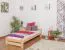 Letto singolo "A9", pino massiccio, naturale, incl. rete a doghe - 90 x 200 cm