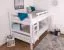 Letto a castello "Easy Premium Line" K24/n in faggio massello laccato bianco - 120 x 200 cm, divisibile