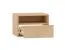 Comodino sospeso "Hampshire" 08, color rovere Mavelie, 1 cassetto, 1 vano a giorno, funzione "push-to-open", Sistema "Soft-Close", 45 x 33 x 30 cm