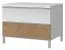 Comodino "Faleasiu" 18 | Bianco e Noce | 2 cassetti Soft Close | 43 x 56 x 41 cm