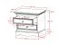 Comodino Gyronde 13 | Pino massiccio bianco/noce | 2 cassetti Soft Close | 53 x 60 x 45 cm