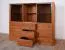 Vetrina Jussara 12, colore: ambra, parzialmente in rovere massiccio - 150 x 178 x 42 cm (A x L x P)