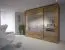 Armadio ad ante scorrevoli "Beverin" 01, rovere marrone scuro - 212 x 260 x 74 cm (h x l x p)
