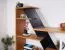 Scaffale "Lipik" 04, color rovere / nero, parzialmente massello - 150 x 120 x 36 cm (h x l x p)