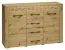 Cassettiera Glostrup 07 rovere | 94 x 138 x 40 cm | 2 ante, 4 cassetti, 4 scomparti | Design moderno