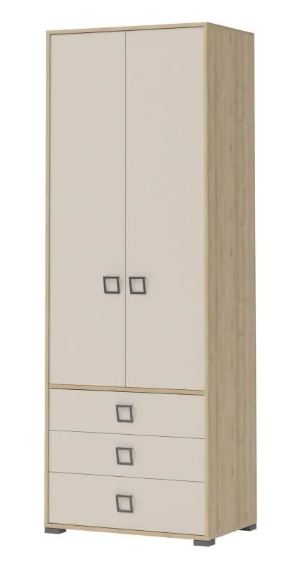 Cameretta - Armadio ad ante battenti "Benjamin" 18, faggio / crema - 236 x 84 x 56 cm (h x l x p)