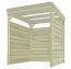 Pannello divisorio da esterno in pino impregnato a pressione | Certificazione FSC® | 180x180 cm | Verde | Acciaio inox