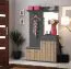 Armadio ingresso moderno Ringerike 04 | Antracite e rovere Artisan | 203 x 120 x 32 cm | Con cuscino di seduta