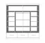 Armadio scorrevole Lusatian 16 | Bianco e nero | Specchio frontale | 12 scomparti, 3 cassetti | 218 x 203 x 61 cm
