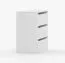Cassettiera per armadio bianca | 3 cassetti | 71,5 x 55 x 40,5 cm | Laminato di alta qualità