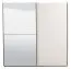 Armadio scorrevole Bogati 02 | Bianco lucido e specchio | 2 barre appendiabiti | 210 x 217 x 62,5 cm