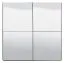 Armadio scorrevole Bogati 03 | Bianco lucido | 2 ante specchio | 2 barre appendiabiti | 210 x 217 x 62,5 cm