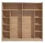 Armadio scorrevole Palanka 06 | Bianco lucido & rovere Artisan | Specchio | 2 barre appendiabiti | 10 scomparti | 210 x 217 x 62,5 cm