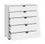 Cassettiera Pecini 01 | Bianco con dettagli neri | 5 cassetti | 95 x 90 x 40 cm